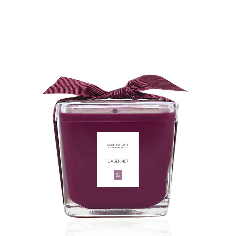 Cabernet Square Glass Candle - Scentations