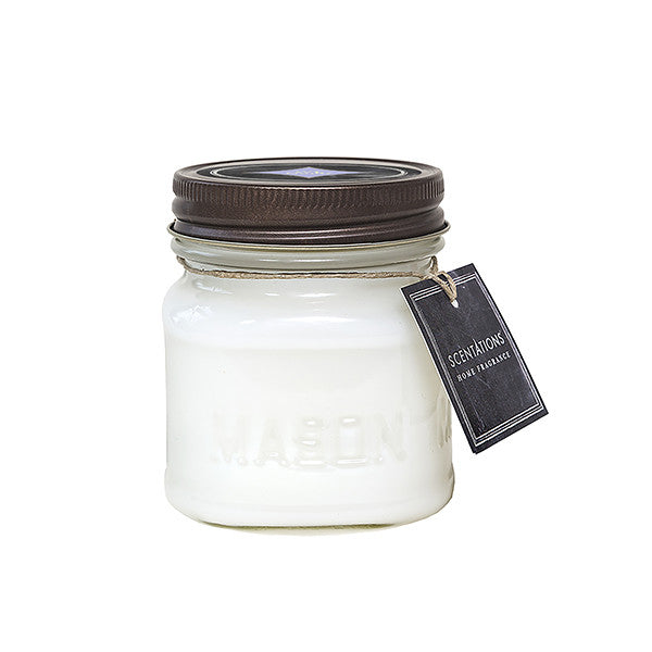 White Linen & Lavender Mason Jar Candle - Scentations